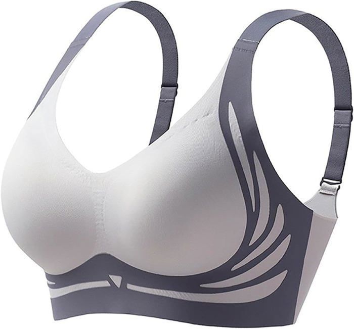 Générique Soutien-Gorge Push-up Sans Couture Anti-affaissement, Sans Armature, Poitrine Respirante, Soutien-Gorge Modelant à Larges Bretelles Push Up Underwear Invisible