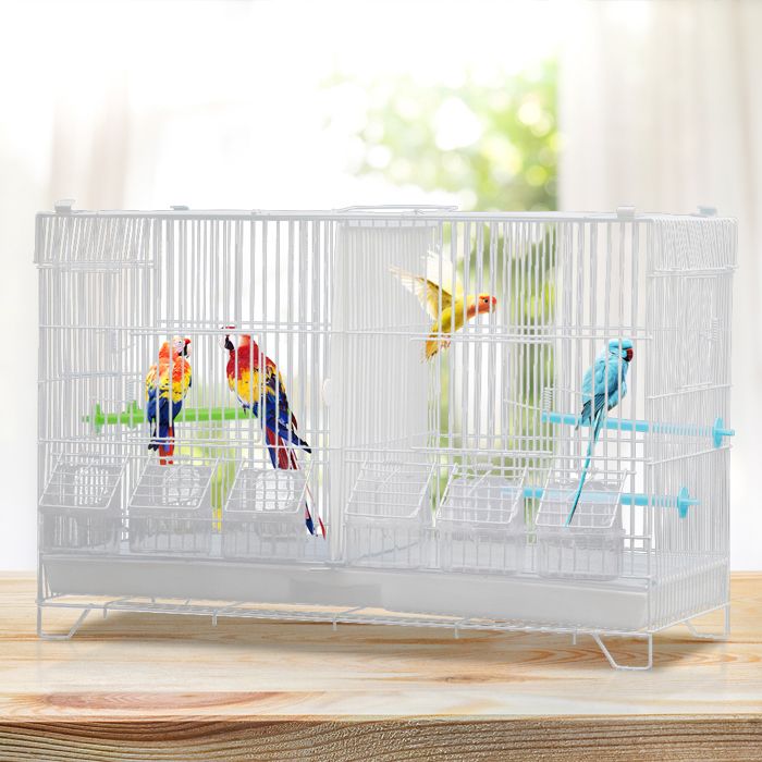 Meilleurs prix pour Cage oiseaux de perroquets avec plateau à tiroirs - Volière pour petite et moyenne taille - ERROLVES - Blanc - 60*26*39.5 CM