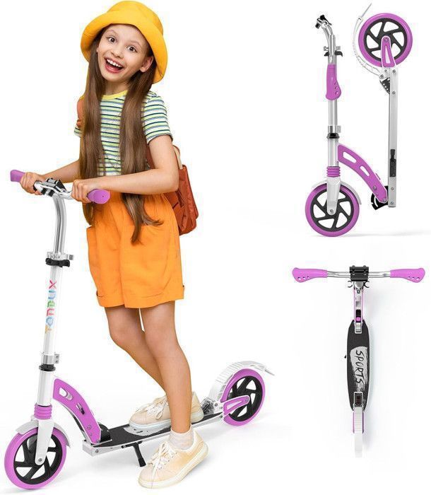 Trottinette Pliable Frein à Disque - Réglable En Hauteur - Pour Enfants Et Adultes - 100 Kg Max