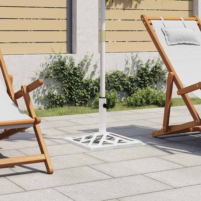 Socle de parasol-Pied de Parasol-Blanc 44x44x31 cm Fonte NEUF BM339046193