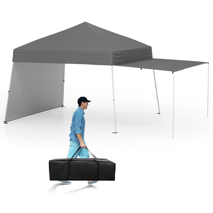 RELAX4LIFE Tonnelle De Jardin 4x4m Pliante Imperméable - Pop-Up 3 Hauteurs Réglables, Double Toit Ventilé, Protection UV50+, Sac à Roulettes