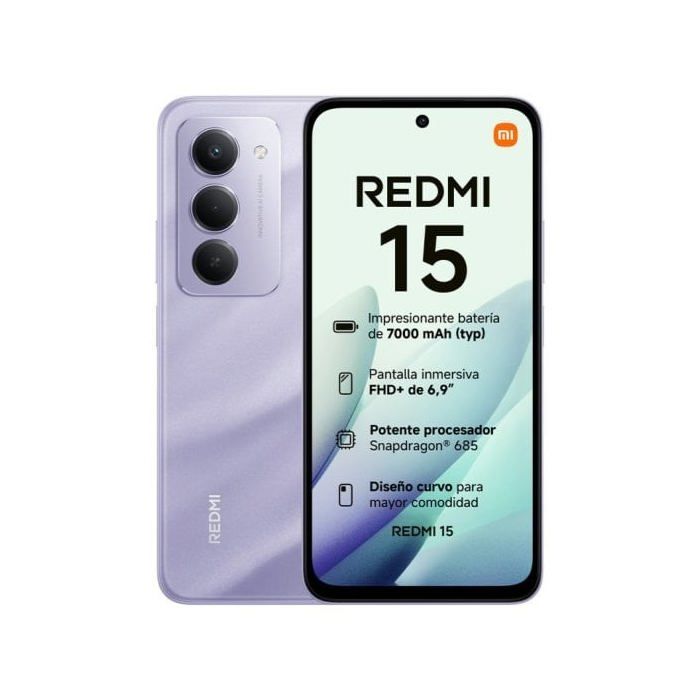 Xiaomi Redmi 15 4G 8GB 256GB 6.9 FHD+ 144Hz 7000mAh Dual SIM NFC Púrpura Arenoso