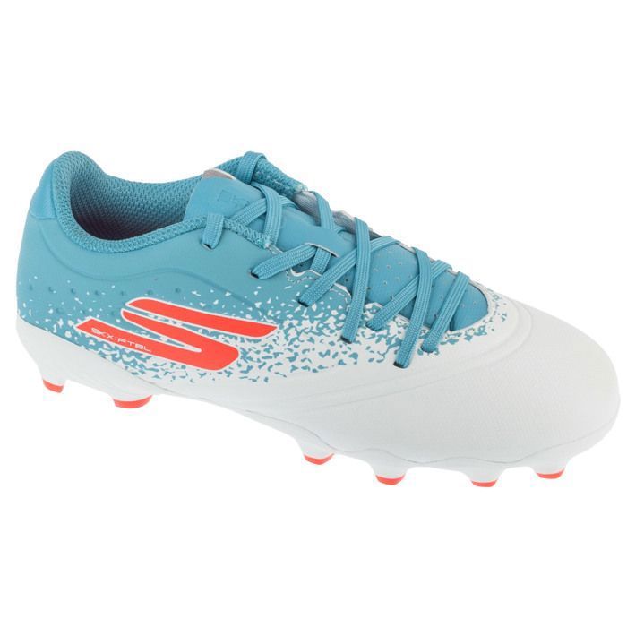 Chaussures de football pour un garçon - Blanc - Skechers Razor 1.5 Jr Youth FG Chaussures de football pour un garçon - Blanc - Skechers Razor 1.5 Jr Youth FG
