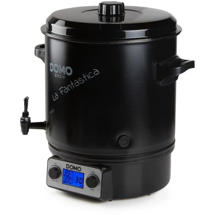 Marmite électrique - DOMO - DO42327PC - 2000 W - Minuterie - Acier inoxydable