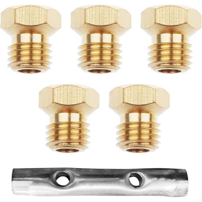 5 Pièces Gicleur Gaz Bouteille 0,5, Gicleur Gaz Butane avec Clé à Tuyau — free download