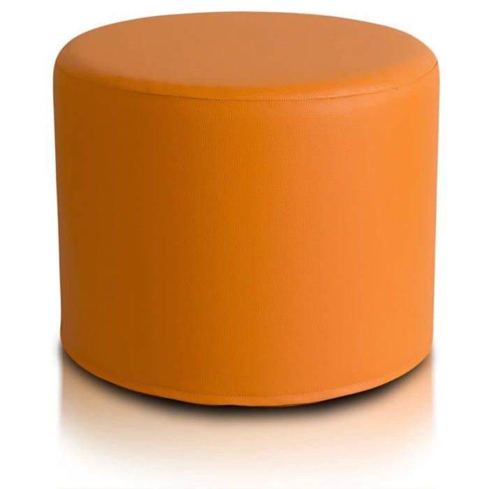 Pouf Tabouret Roller Pouf Tabouret en Simili-Cuir Ultra léger Housse amovible Orange E4 Ecopuf