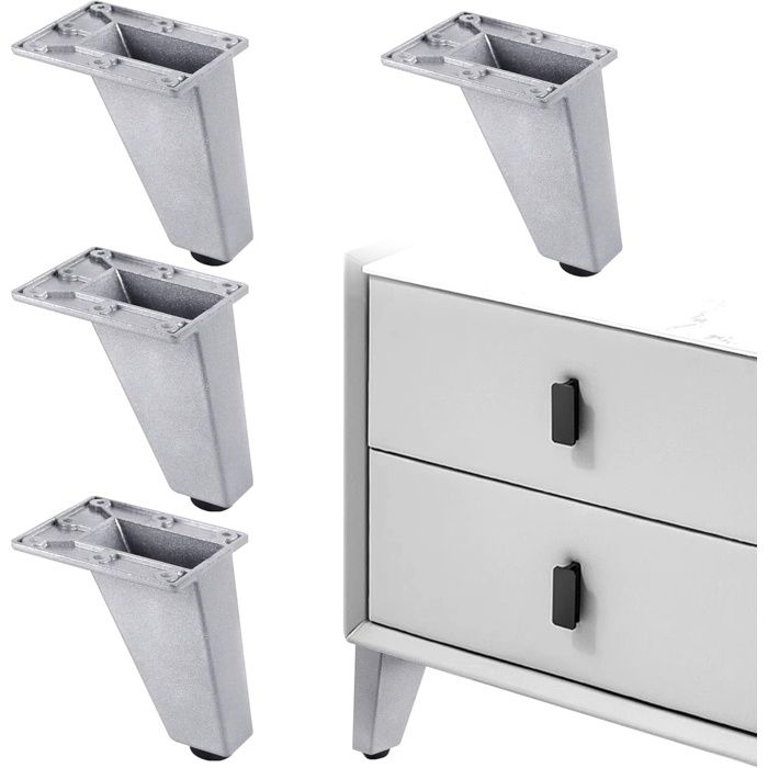 Pieds De Table Meuble Canapé - Convient pour Armoire Table Basse TV Et Autres Meubles Hauteur Réglable 4 Pièces 8 X 7 6 3 cm.