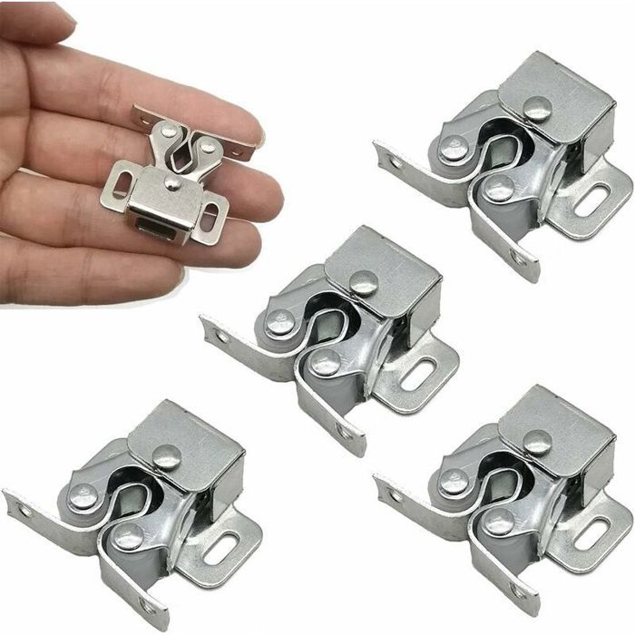Loqueteaux Placard 30 pcs – Double Rouleau Zinc Fermeture Sécurisée Maison/Bureau
