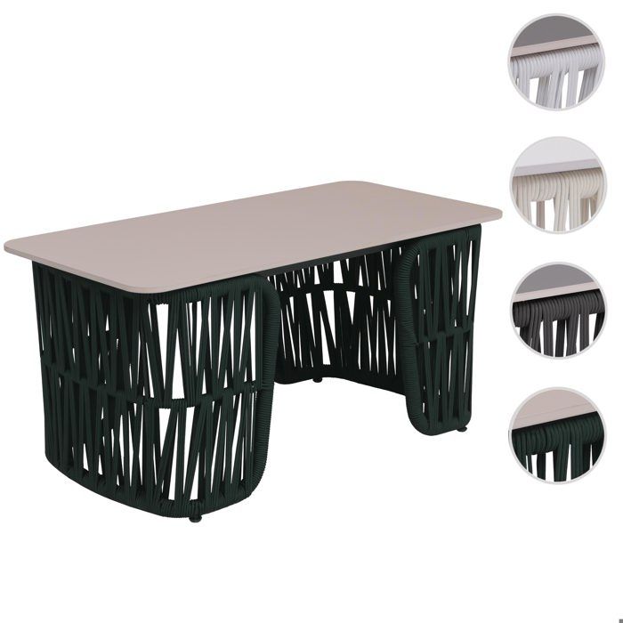 Table basse HWC-P90 43 x 90 x 45 cm verte plateau crème Table basse HWC-P90 43 x 90 x 45 cm verte plateau crème