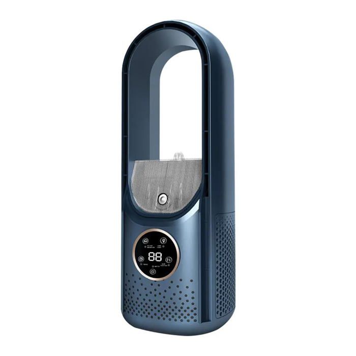 Ventilateur Sans Pales - Tendance Camping Portable - Brumisateur silencieux lampe nuit humidificateur - Extérieur - Bleu