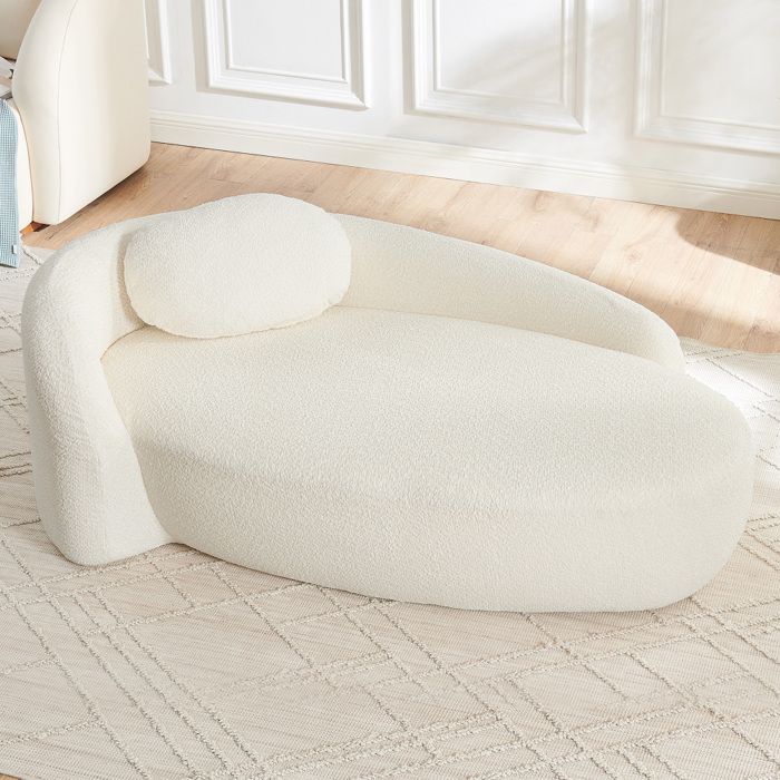 Canapé en mousse haute élasticité sofa teddy doux pour salon chambre ou studio format compact