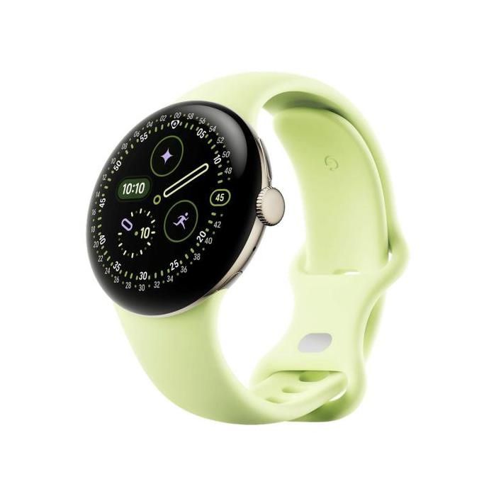 Montre Google Pixel Watch 4 41 mm LTE Or (Or champagne) et bracelet vert citron (Citronnelle) GA10834-EU
