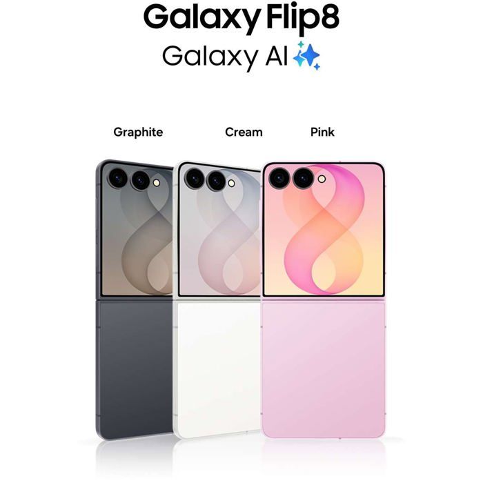 Smartphone pliable crème - SAMSUNG - Galaxy Flip 8 - 256 Go - 12 Go de RAM - Écran 6 9 pouces Dynamic AMOLED 2X Full HD+