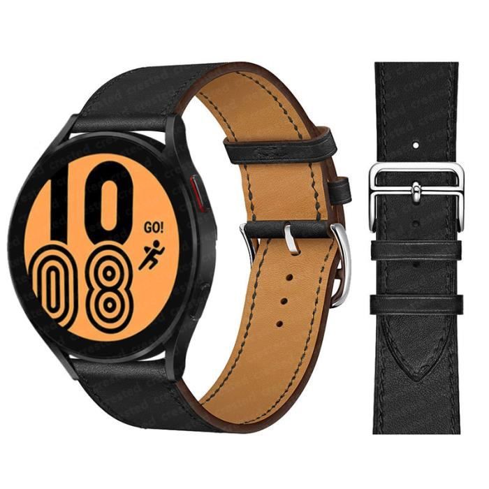 Galaxy watch 3 45mm Le noir Bracelet en cuir Bracelet Galaxy Watch