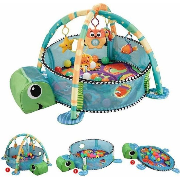 Tapis D'éveil Bébé, Tapis de Jeu Bébé avec Jouets, Tapis