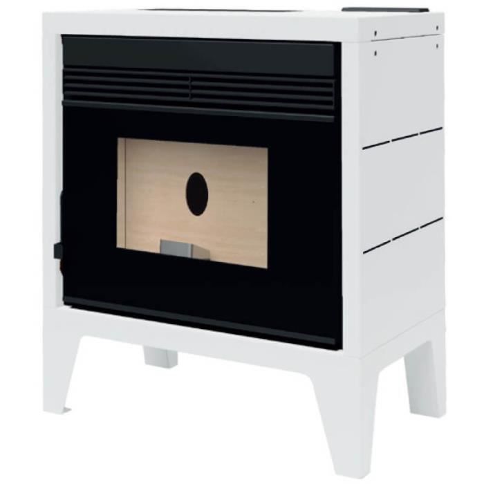 Poêle à granulés FM BP170K Air frontal avec vitre 11 Kw Blanc — free download