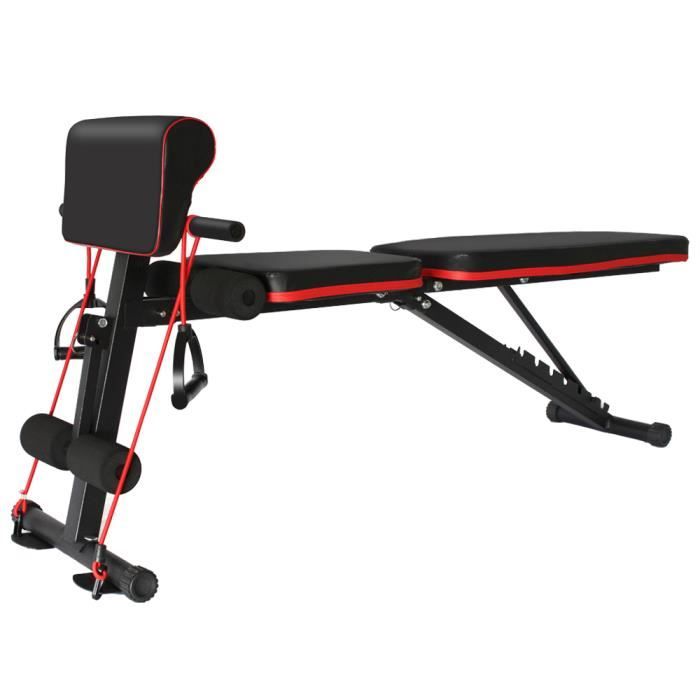 Banc De Musculation Pliant WINNOW – Avec Poignée De Transport, Mousse Haute Densité, Multiusage – Pour Pompes, Abdos, Biceps, Jambes