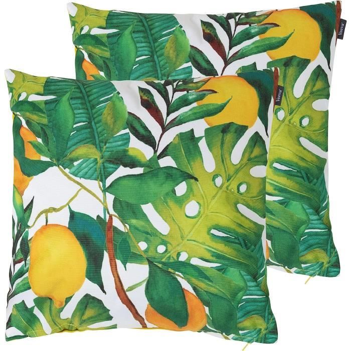 Coussin Exterieur Impermeable, Housse Coussin 65x65 Lot De 2