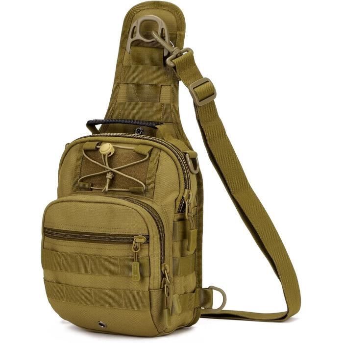 Sac Bandoulière Tactique Homme - Sac Poitrine Militaire Molle Pour Randonnée Et Voyage