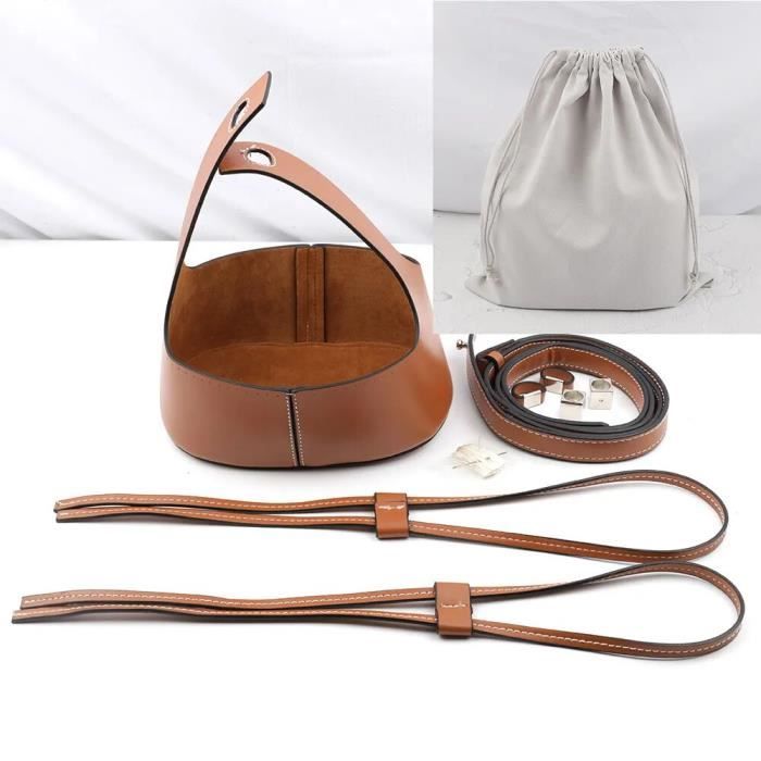 Sac main en cuir tiss fait la main sangle initi e proximit