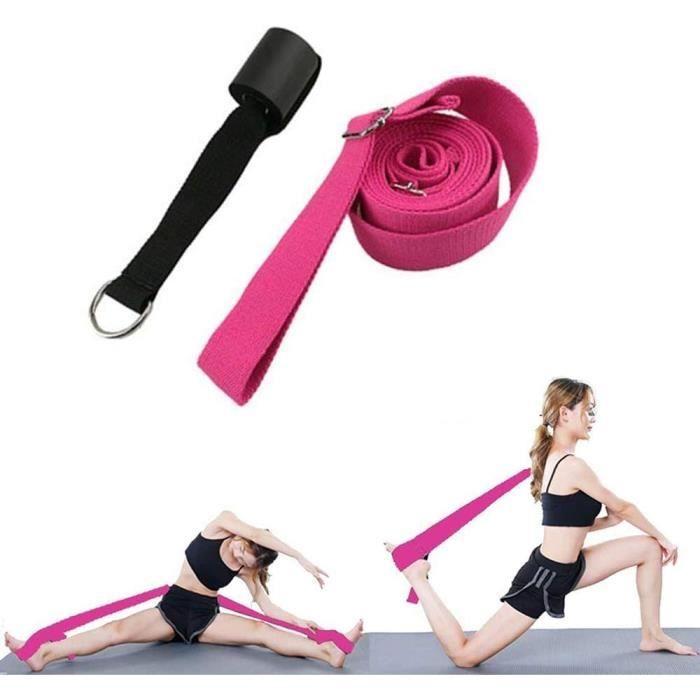 Uclac – 1 Paire De Sangles Élastiques Double Anneau Pour Yoga Et Pilates – Longueur 21 Cm – Polyester/Nylon – Noir
