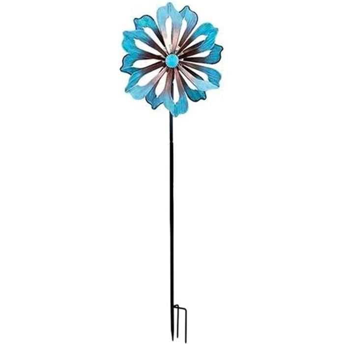 Moulin à Vent Décoratif En Métal MagiDeal - 68 Cm, Couleur Jaune, Pour Jardin Ou Terrasse