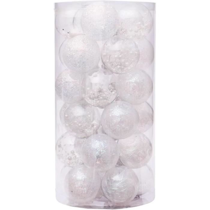 Boules Transparentes 3cm - Lot De 30, Remplissables - Pour Décoration Noël, Mariage, Bouquets - Matériau PP