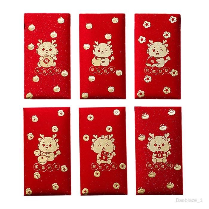 Lot 10 Enveloppes Rouges Chinoises Chanceuses – Format Mariage 7x3.4 Pouces, Design Fleurs Creuses Et Caractères Xi, Idéal Pour Argent Porte-Bonheur
