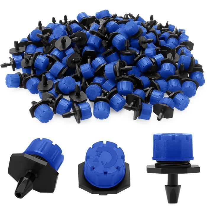 100 Goutteurs Irrigation Réglables 8 Trous - Micro Drip Arrosage Précis Jardin Serre