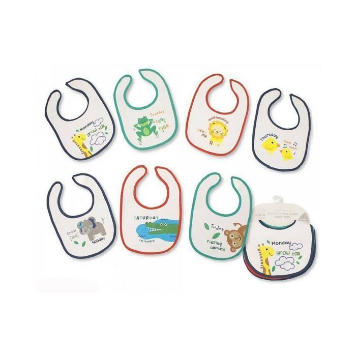7 Bavoirs Pour Chaque Jour De La Semaine Convient Aux Bebes Fille Et Garcon Depuis La Naissance Cdiscount Puericulture Eveil Bebe 7 Bavoirs Pour Chaque Jour De La Semaine Convient Aux Bebes Fille Et Garcon Depuis La Naissance Cdiscount Puericulture Eveil Bebe