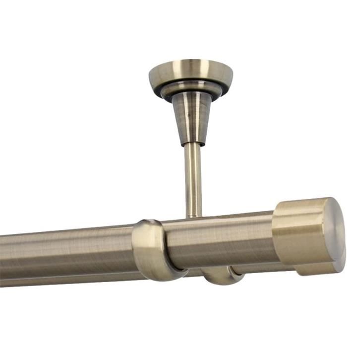 2519mm Kit de tringle a rideau Metal Fixation au Plafond Laiton Antique 280cm Zoya[635
