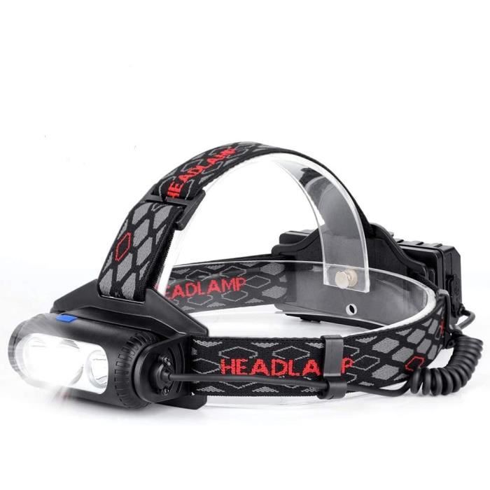 Lampe Frontale CIRYCASE Rechargeable - 200 Lumens - 5 Modes LED - Étanche IPX4 - Pour Camping, Randonnée