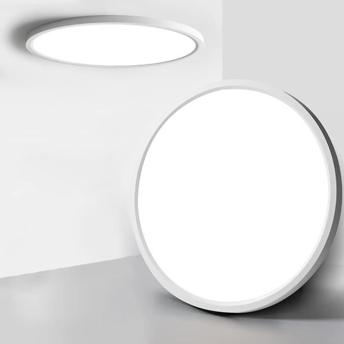 Plafonnier LED 32W 30cm IP44 – Lumière Neutre 4000K 1400LM – Salle De Bain, Cuisine, Salon – Ultra-Mince Moderne