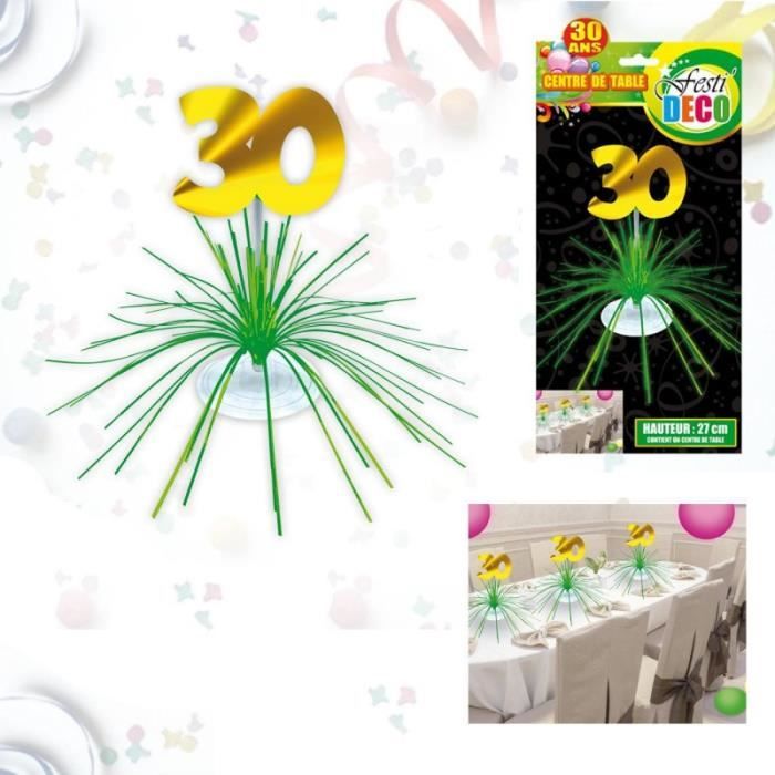 Centre de table anniversaire 30 ans - Cdiscount Maison