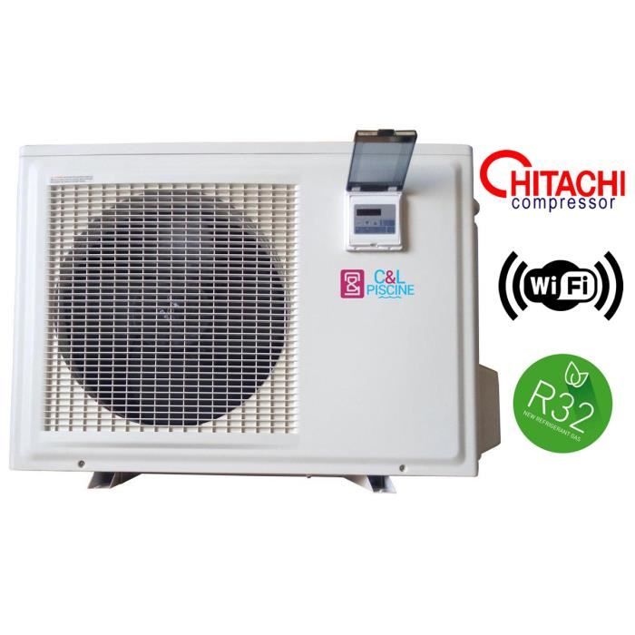 pompe a chaleur piscine nrj 12 9 8kw r32 wifi 95m3 cdiscount jardin