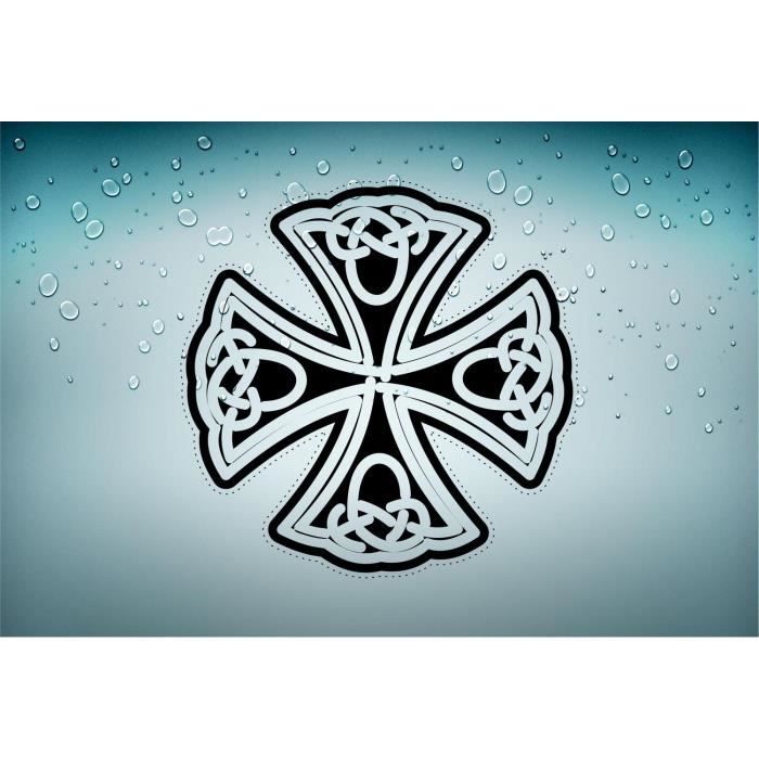 Autocollant sticker croix celtique viking r3