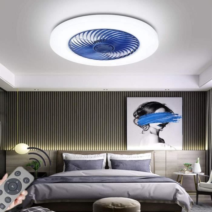 A Ventilateur De Plafond Créatif Moderne Fan Lustre 72W LED Dimmable Ventilateur De Plafonnier Avec Éclairage Et Télécommande Silencieuse Pépinière Chambre Restaurant Salle De Bains Fan Éclairage 