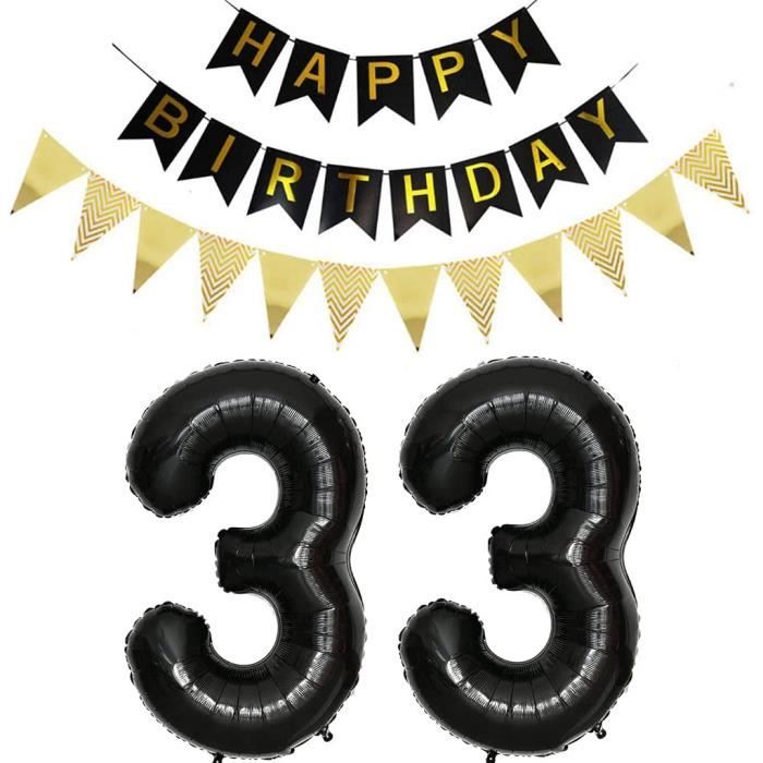 Ballons En Forme De Chiffre 50 Noir - Décoration 50E Anniversaire