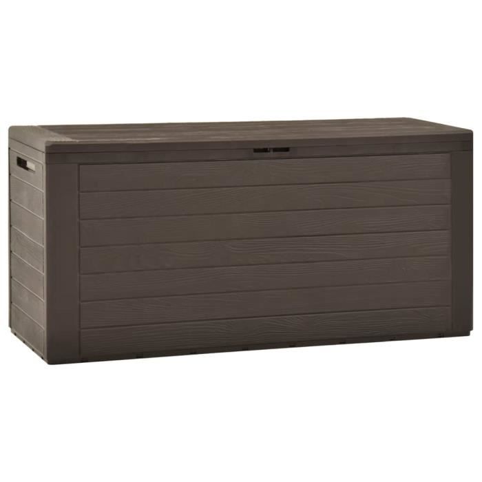 Malle De Rangement Boite De Rangement De Jardin Coffre D Exterieur Marron 116x44x55 Cm Achat Vente Coffre D Exterieur Malle De Rangement Boite De Cdiscount