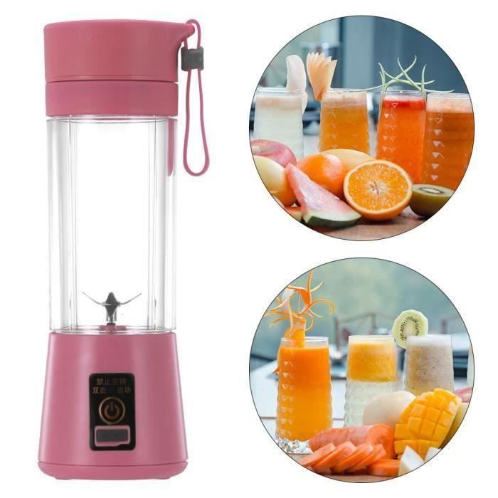Blender Portable Sans Fil 600ml - Mixeur Rechargeable USB - Bec Verseur Anti-fuite - Pour Smoothies Et Jus