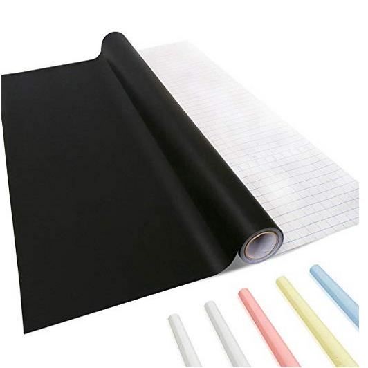 Trixes 2 X Autocollant De Tableau Noir Amovible Avec 5 Craies Auto