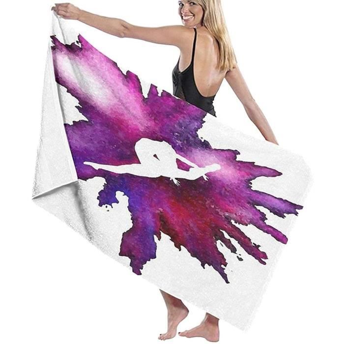 Serviette De Plage Surdimensionnée Imprimée Chevaux - En Velours Peau De Pêche (polyester), Séchage Rapide, Pour Plage, Piscine, Voyage