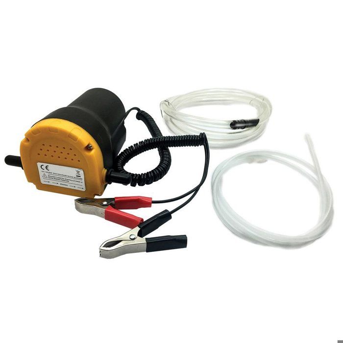 Pompe à Huile 12V 100W - Vidange Moteur | 3 Tuyaux + 2 Raccords Inox | Débit 1-4 L/min - Portable Et Silencieuse