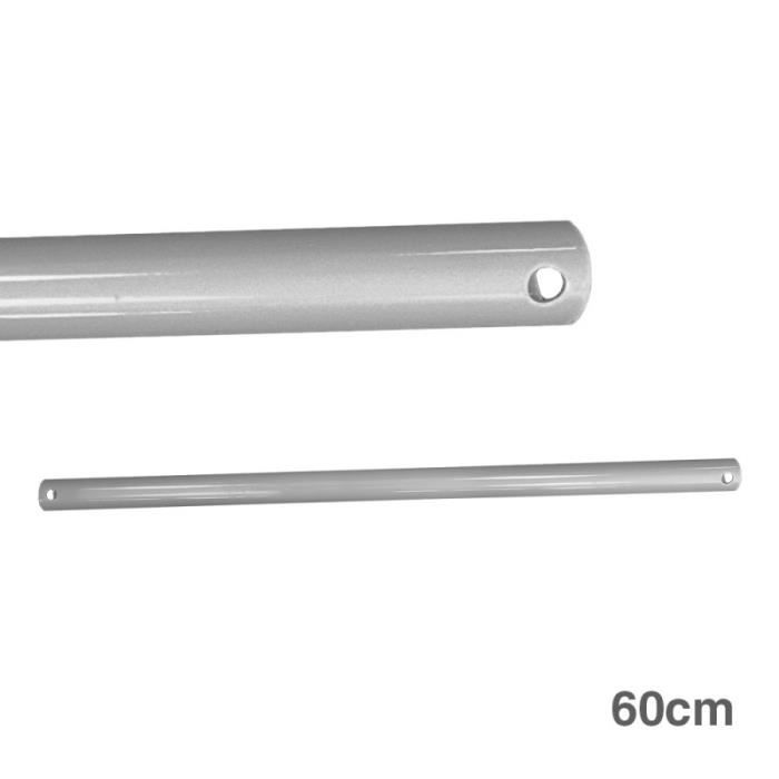 Extension chromée de tuyau de 60cm pour ventilateur de plafond