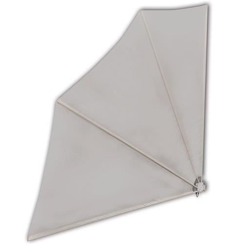 Vidaxl Auvent latéral pliable - Crème - 140x140 cm - Polyester - Étanche et résistant aux salissures