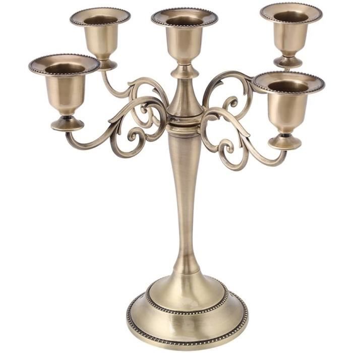 Chandelier 5 Branches Fireside - Laiton Poli Style Empire - Fabriqué En Italie