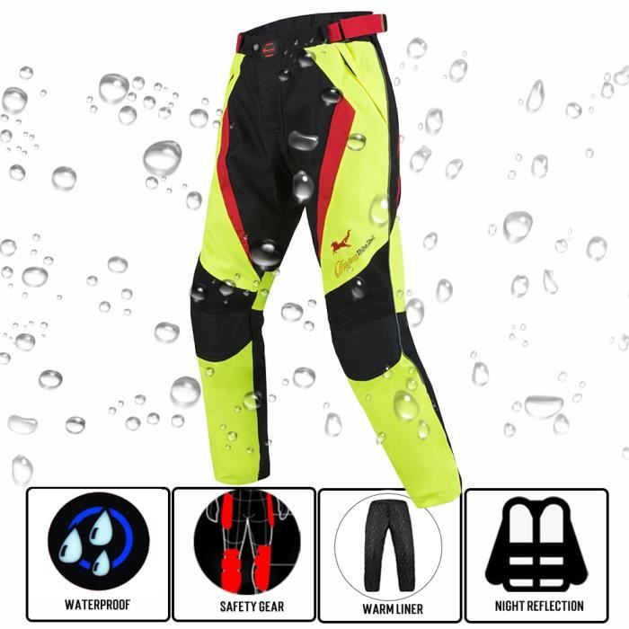 HULG Pantalon de moto pour femme avec protection - Pantalon de moto extensible - Taille XXS-M, Vert camouflage, XS