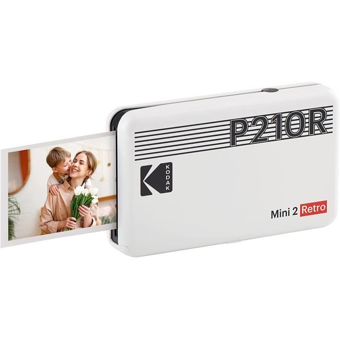 Imprimante Photo Portable AGFA Mini P.2 - Format 5x7.6cm, Sans Encre, Bluetooth, IOS/Android - Blanc