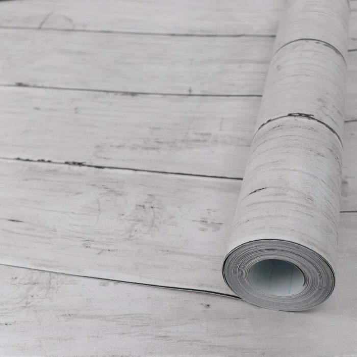 Hode Papier Adhesif Pour Meuble Bois Blanc 45x300cm Autocollant