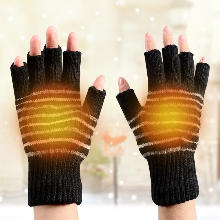 Gants Chauffants USB - 3 Températures Réglables, écran Tactile, Imperméables Et Coupe-vent, Pour Sport D'hiver